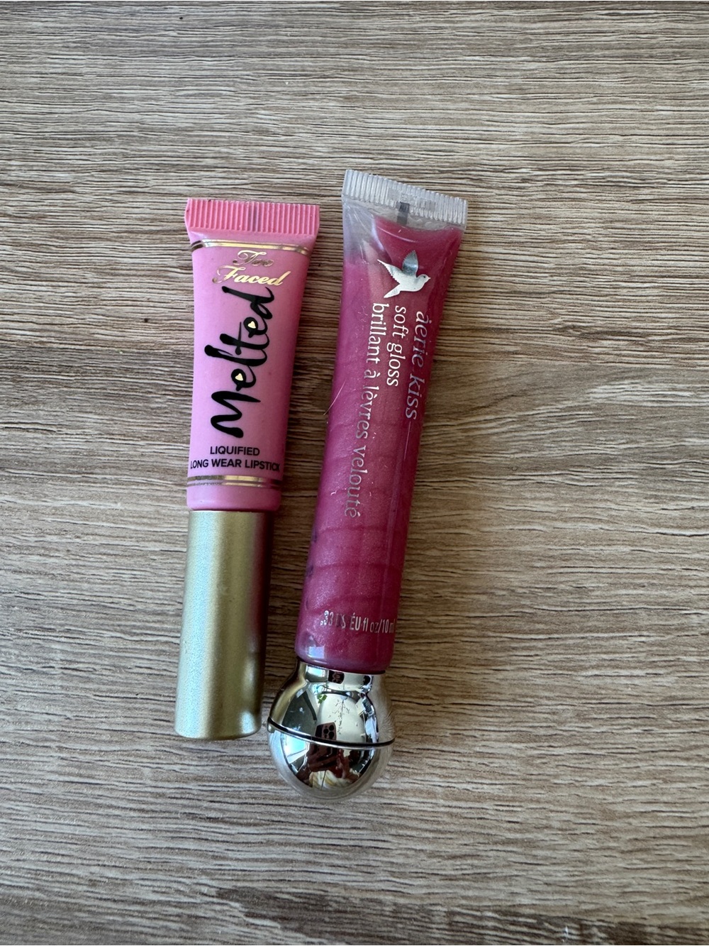 NEW Too Faced Melted Liquified Long Wear Lipstick & American Eagle gloss pink